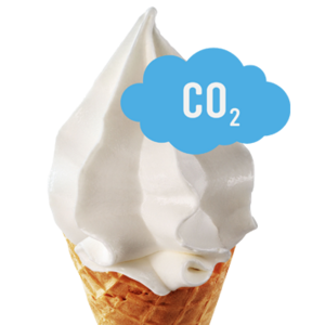 Uhlíková stopa točené zmrzliny