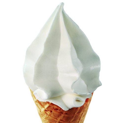 Soft ice cream with vanilla flavour