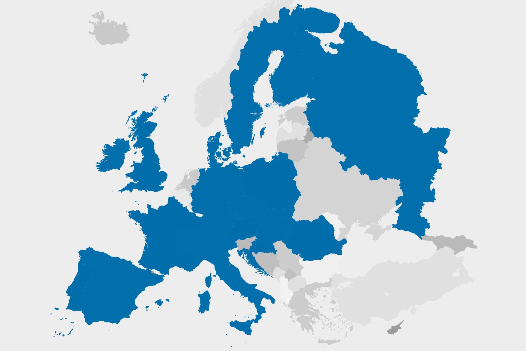 Chart showing map of Europe with service stations and depots of LUMEN GmbH
