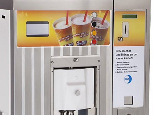 Ice cream machine with coin device